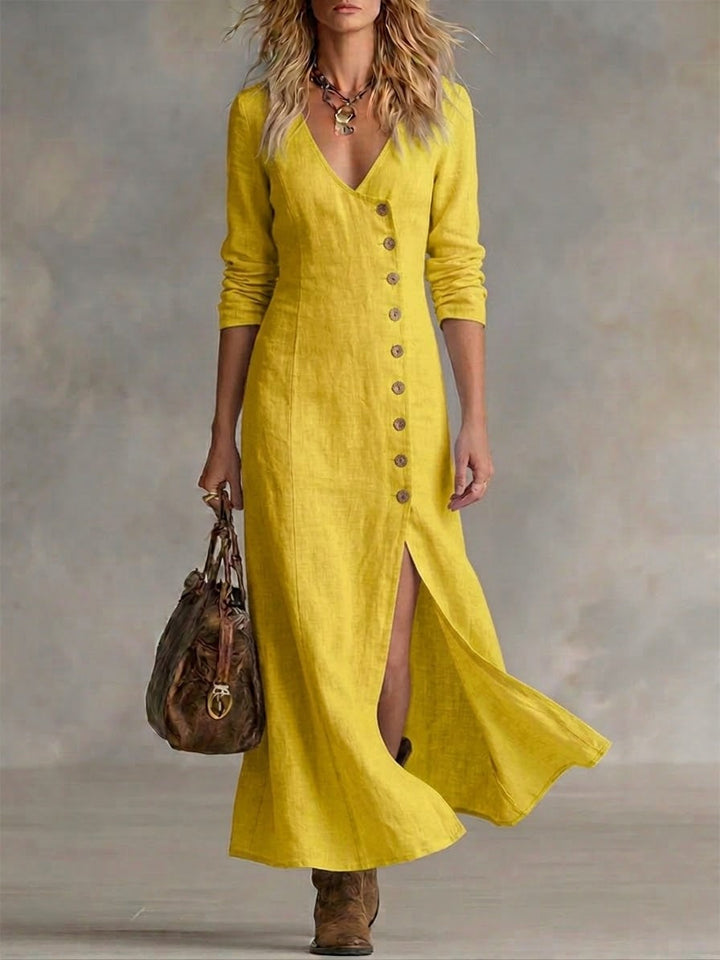 Elara | Button Maxi Dress