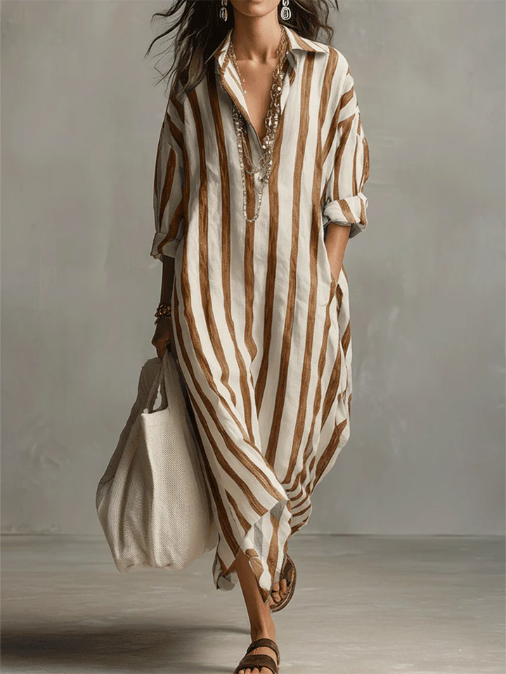 Liora | Stripe Oversized Maxi Dress