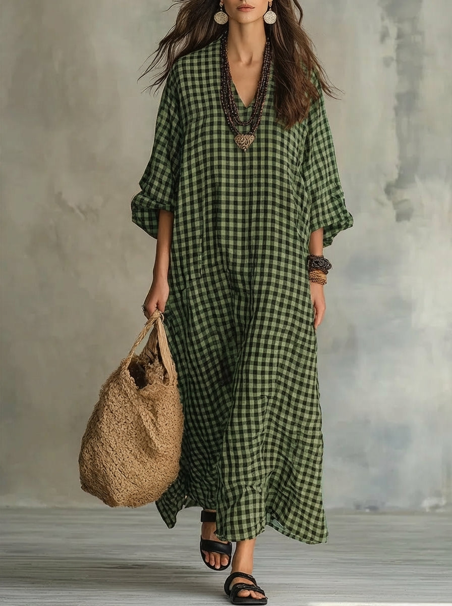 Mila | Check Maxi Dress