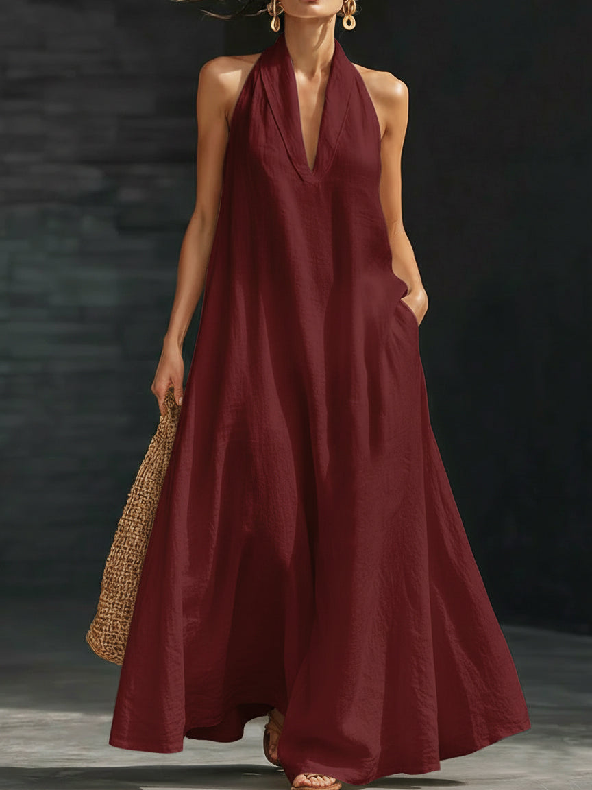 Aveline | Halter Maxi Dress